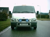 pushbar met 2 verstralers met ledring 7 inch ford transit